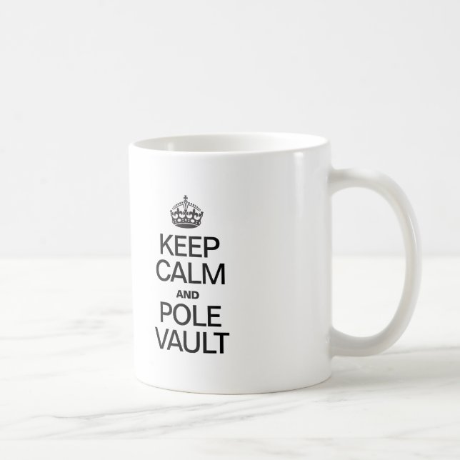 TAZA DE CAFÉ MANTENER CALMA Y POLE VAULT (Derecha)