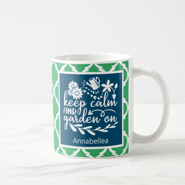 Taza De Café Mantener El Jardín Tranquilo En El Nombre De La Ci (Derecha)