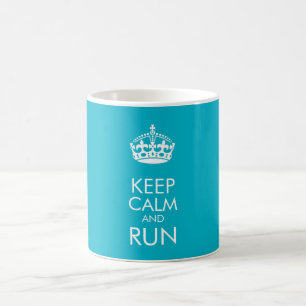 Taza De Café Mantener en calma y correr - cambiar el color de f