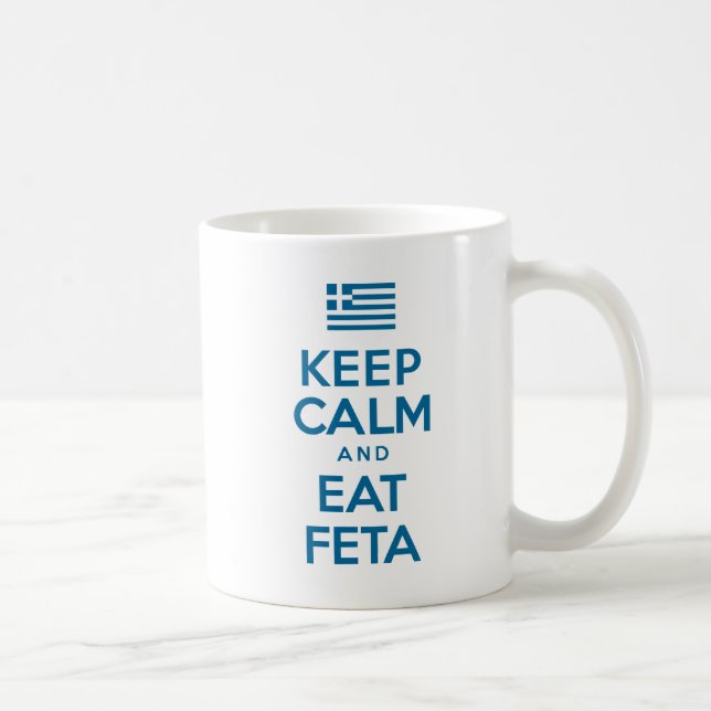 Taza De Café Mantener La Calle Y Comer Feta Mug (Derecha)