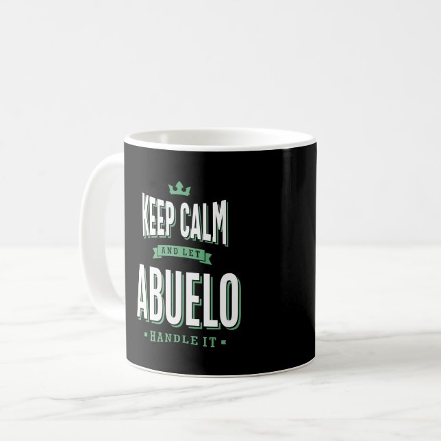 Taza De Café Mantener la calma Abuelo (Anverso izquierdo)
