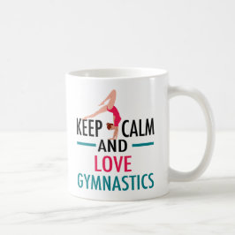 Taza De Café Mantener la calma Amor Gimnasia Bella Gimnasta