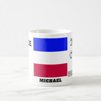 Taza De Café Mantener la calma con la bandera de Francia