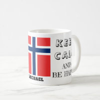 Mantener la calma con la bandera de Noruega