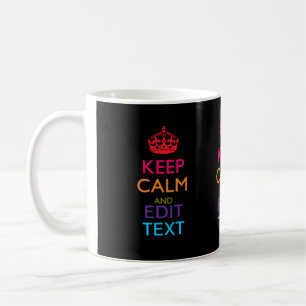 Taza De Café Mantener la CALMA personalizada Hacer que el texto
