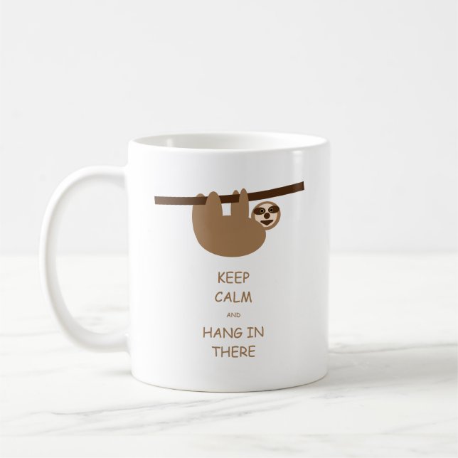 Taza De Café Mantener la calma Sloth Mug (Izquierda)
