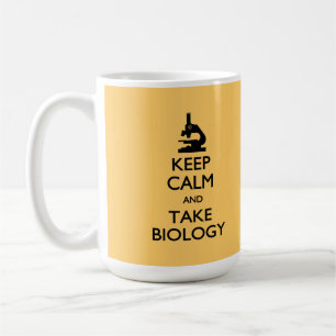 Taza De Café Mantener la calma Tome la biología Mug