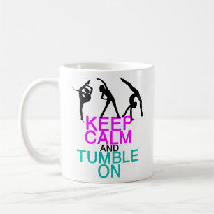 Taza De Café Mantener La Calma Tumblando Sobre Los Chicas De Gi