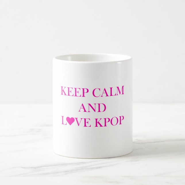 Taza De Café Mantener la calma y amar Kpop Mug (Centro)
