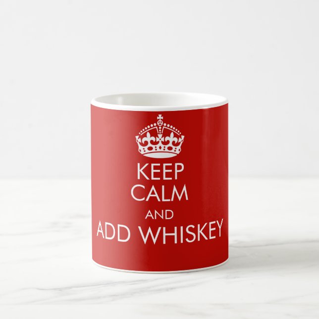 Taza De Café Mantener la calma y añadir whisky mug (Centro)