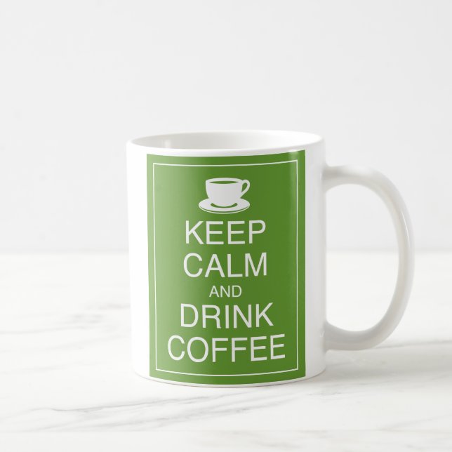 Taza De Café Mantener la calma y beber café Mug (Derecha)