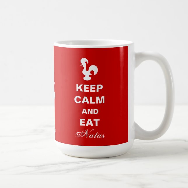 Taza De Café Mantener la calma y comer Natas Mug (Derecha)