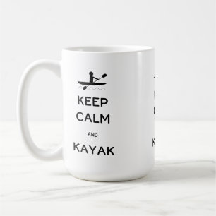 Taza De Café Mantener la calma y el café kayak