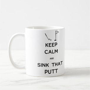 Taza De Café Mantener la calma y el rosado que ponen