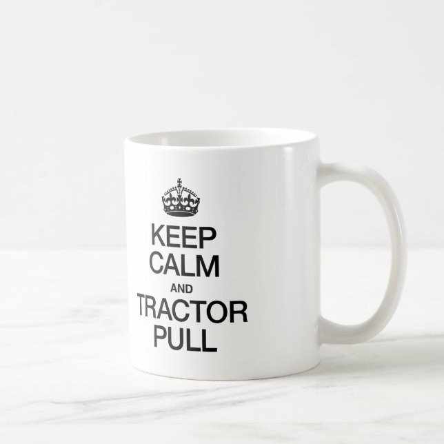 TAZA DE CAFÉ MANTENER LA CALMA Y EL TRACTOR PULSAR (Derecha)