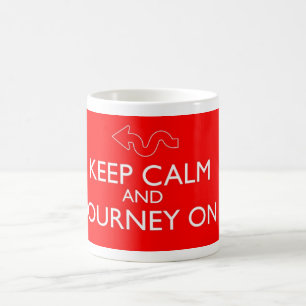 Taza De Café Mantener la calma y el viaje en café/té