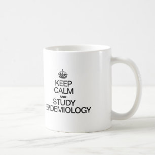 TAZA DE CAFÉ MANTENER LA CALMA Y ESTUDIAR LA EPIDEMIOLOGÍA