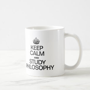 TAZA DE CAFÉ MANTENER LA CALMA Y ESTUDIAR LA FILOSOFÍA
