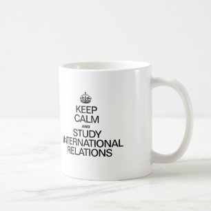 TAZA DE CAFÉ MANTENER LA CALMA Y ESTUDIAR LAS RELACIONES INTERN