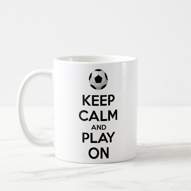 Taza De Café Mantener la calma y jugar (Izquierda)