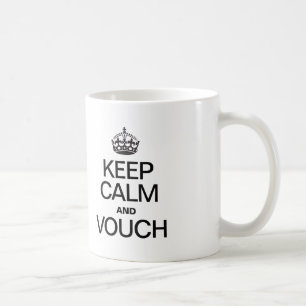 TAZA DE CAFÉ MANTENER LA CALMA Y LA VOZ