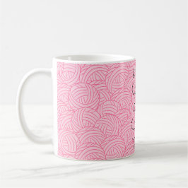 Taza De Café Mantener la calma y llevar el yarn rosado clásico