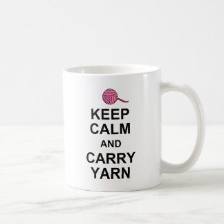 Taza De Café Mantener la calma y llevar yarn
