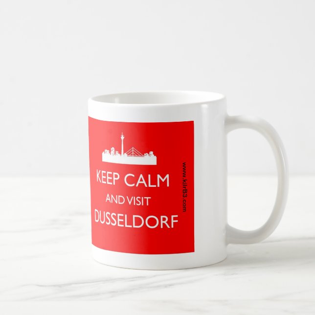 Taza De Café Mantener la calma y visitar Dusseldorf - - Mug (Derecha)