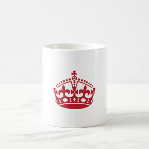 Taza De Café Mantener la corona roja de victoria tranquila