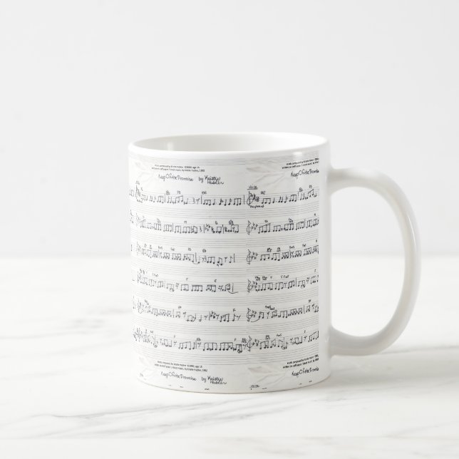 Taza De Café Mantener La Hoja Prometida Mug Música (Derecha)