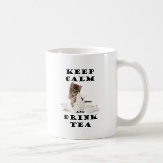 Taza De Café mantenga gatito tranquilo y de la bebida del té