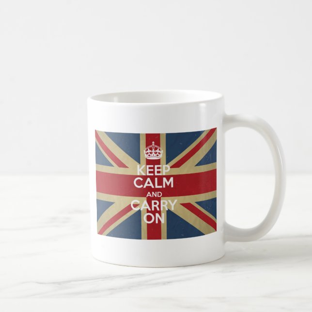 Taza De Café Mantenga la calma y continúe (Derecha)