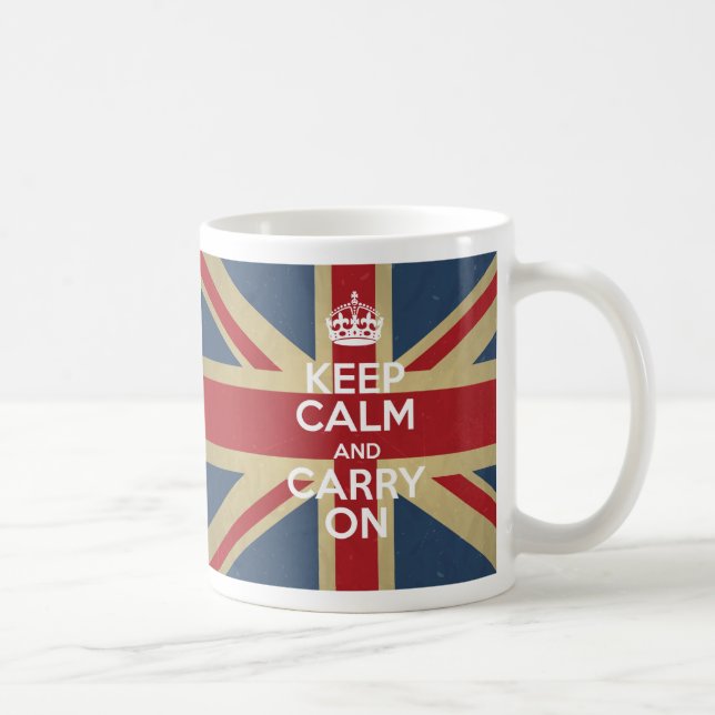 Taza De Café Mantenga la calma y continúe (Derecha)