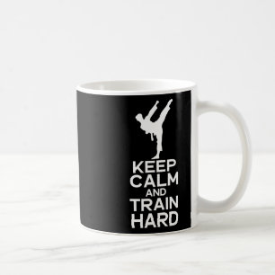 Taza De Café Mantenga la calma y prepare el karate duro