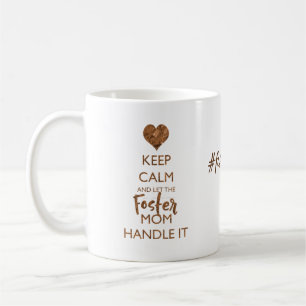 Taza De Café Mantenga tranquilo - manija adoptiva de la mamá