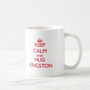 Taza De Café Mantenga tranquilo y ABRAZO Kingston