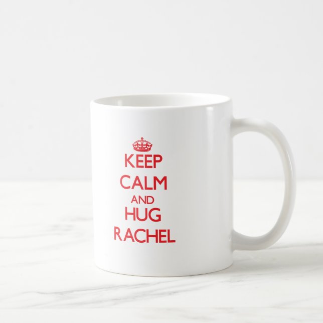 Taza De Café Mantenga tranquilo y abrazo Raquel (Derecha)
