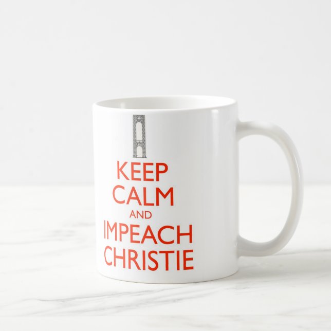Taza De Café Mantenga tranquilo y acuse a Christie (Derecha)