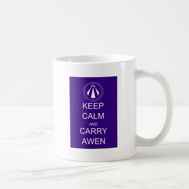 Taza De Café Mantenga tranquilo y lleve Awen (Derecha)