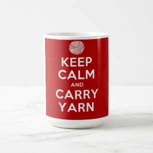 Taza De Café Mantenga tranquilo y lleve el hilado