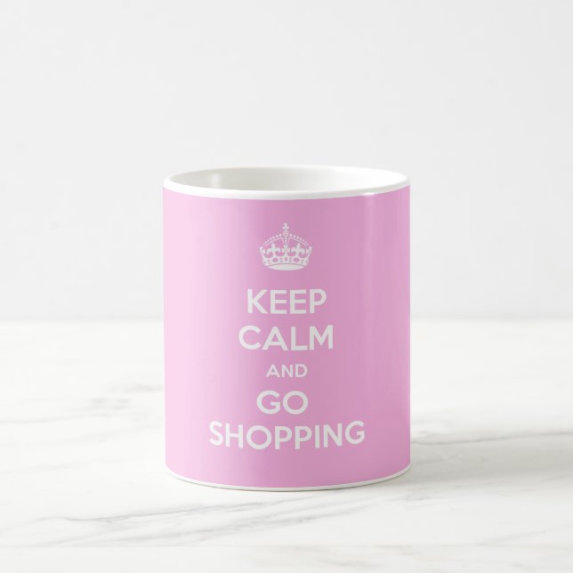 Taza De Café Mantenga tranquilo y vaya a hacer compras (Centro)