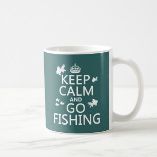 Taza De Café Mantenga tranquilo y vaya a pescar