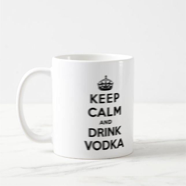 Taza De Café Mantenga vodka tranquila y de la bebida (Izquierda)