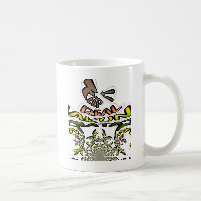 Taza De Café Manténgalo Real: Impresión/Gráfico de arte Kaleido (Derecha)