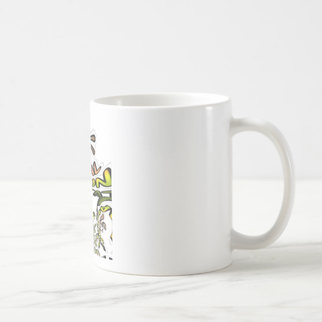 Taza De Café Manténgalo Real: Impresión/Gráfico de arte Kaleido (Derecha)