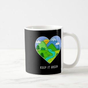 Taza De Café Manténgalo Verde Salve la idea de regalo del Día d