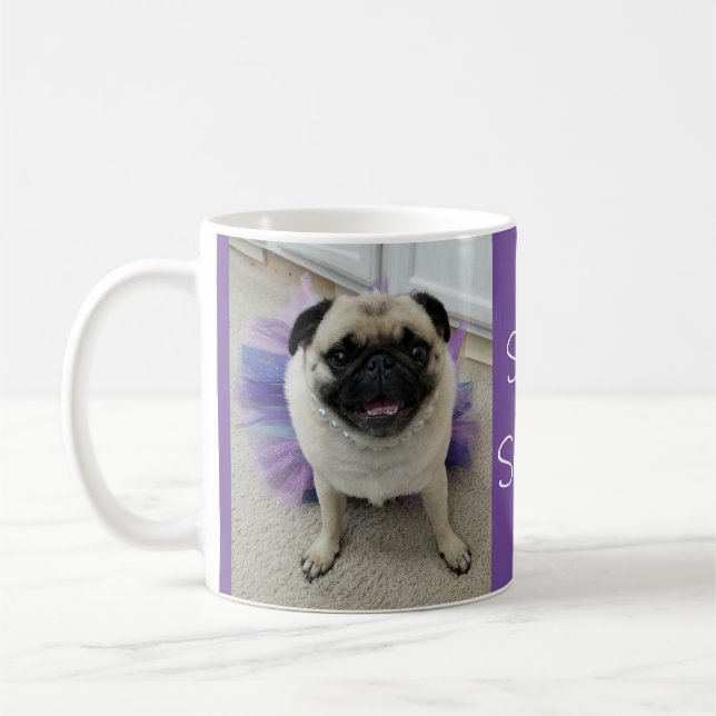 Taza De Café Mantengan la calma Maylene el Pug Mug (Izquierda)