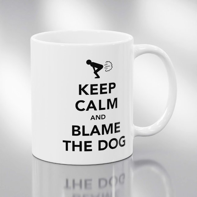 Taza De Café Mantengan La Calma Y Culpen Al Perro (Subido por el creador)