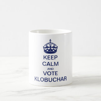 Taza De Café Mantengan la calma y voten Klobuchar