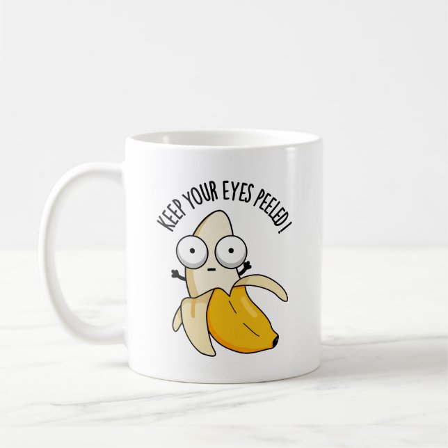 Taza De Café Mantengan los ojos pelados y divertidos bollos ban (Izquierda)